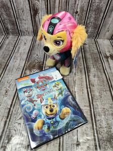 Paw Patrol Aqua Pups Skye 7” Inch Plush 2023 NWT Plus Sealed Sea Patrol DVD